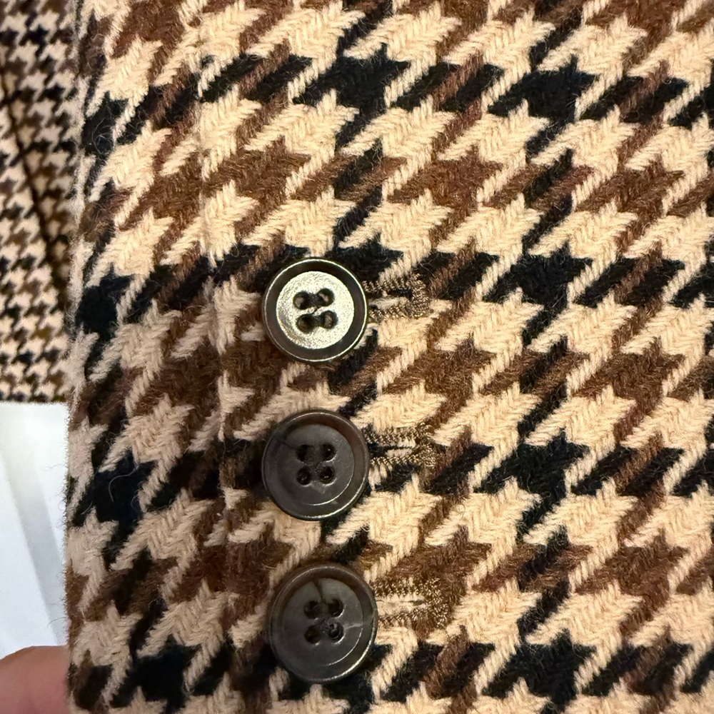 & Other Stories Houndstooth Blazer - Black and Brown - Picture 4 of 4